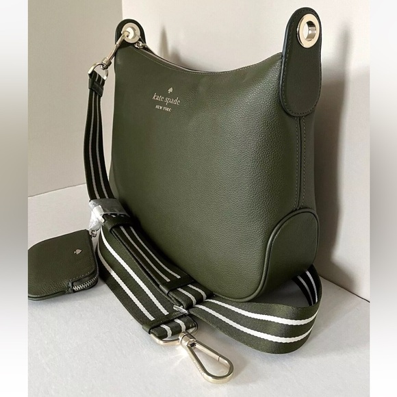 New Kate Spade Rosie Large Crossbody Pebbled Leather Enchanted Green - Picture 5 of 6